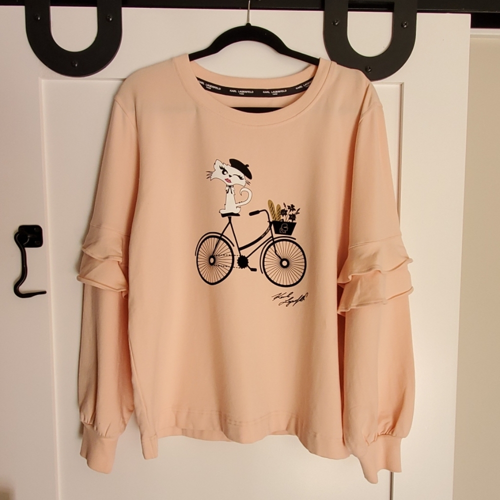 KARL LAGERFELD PARIS Choupette on Bike Sweatshirt